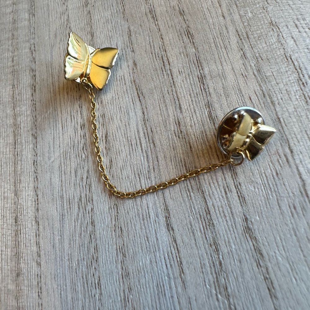 Vintage Butterfly Collar Pins